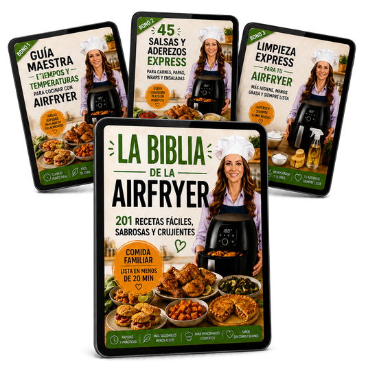 La Biblia de la AirFryer: 201 Recetas Fáciles, sabrosas y Crujientes + 3 BONUS